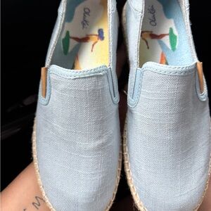 OLUKAI Kaula Pa'a Kapa Women's Espadrilles, Linen Slip-On Shoes